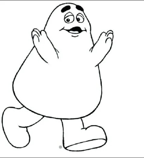 Çocuklar İçin Grimace Boyama Sayfaları 