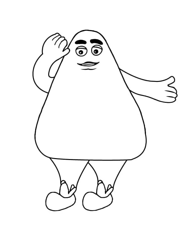 Çocuklar İçin Grimace Boyama Sayfaları 