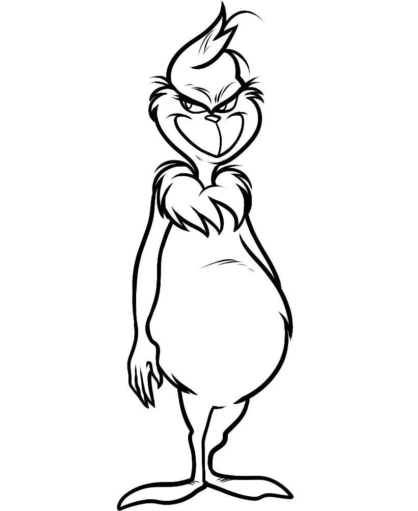 Çocuklar İçin Grinch Boyama Sayfaları 