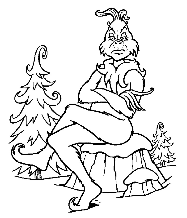 Çocuklar İçin Grinch Boyama Sayfaları 