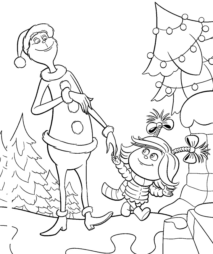 Çocuklar İçin Grinch Boyama Sayfaları 