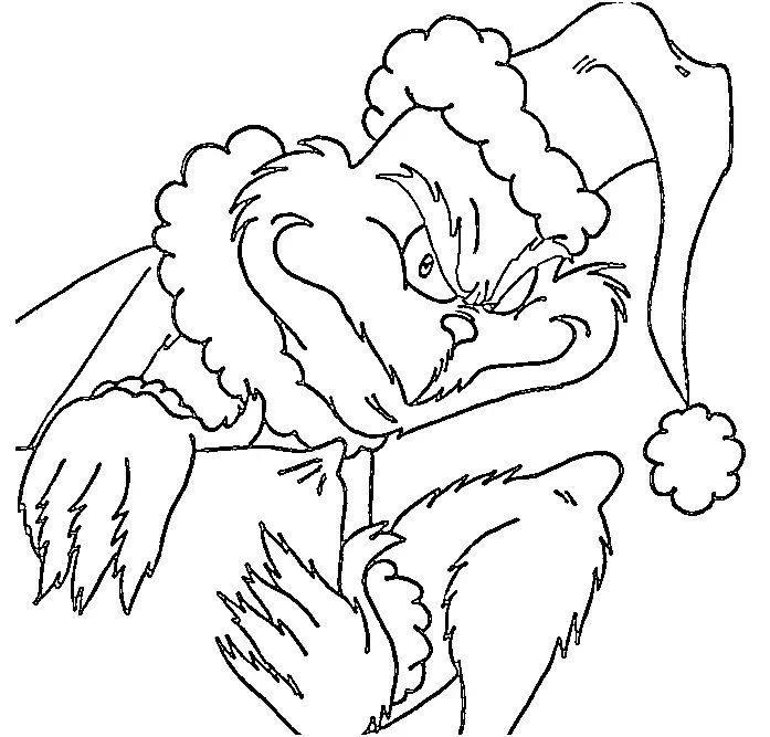 Çocuklar İçin Grinch Boyama Sayfaları 
