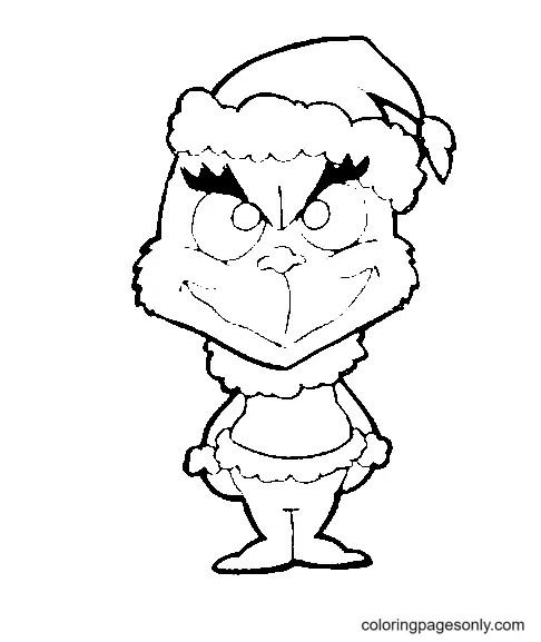 Çocuklar İçin Grinch Boyama Sayfaları 
