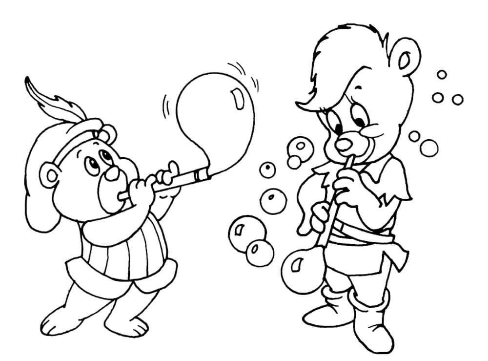 Çocuklar İçin Gummi Bears-Sakızlı Ayıcıklar Boyama Sayfaları 