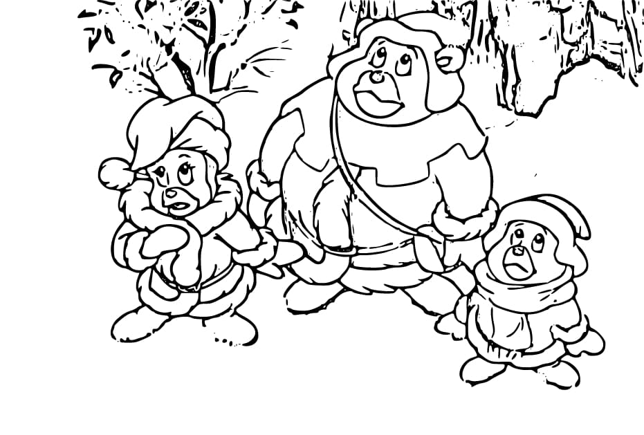Çocuklar İçin Gummi Bears-Sakızlı Ayıcıklar Boyama Sayfaları 