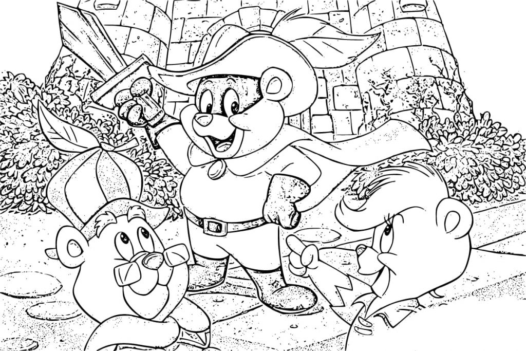 Çocuklar İçin Gummi Bears-Sakızlı Ayıcıklar Boyama Sayfaları 