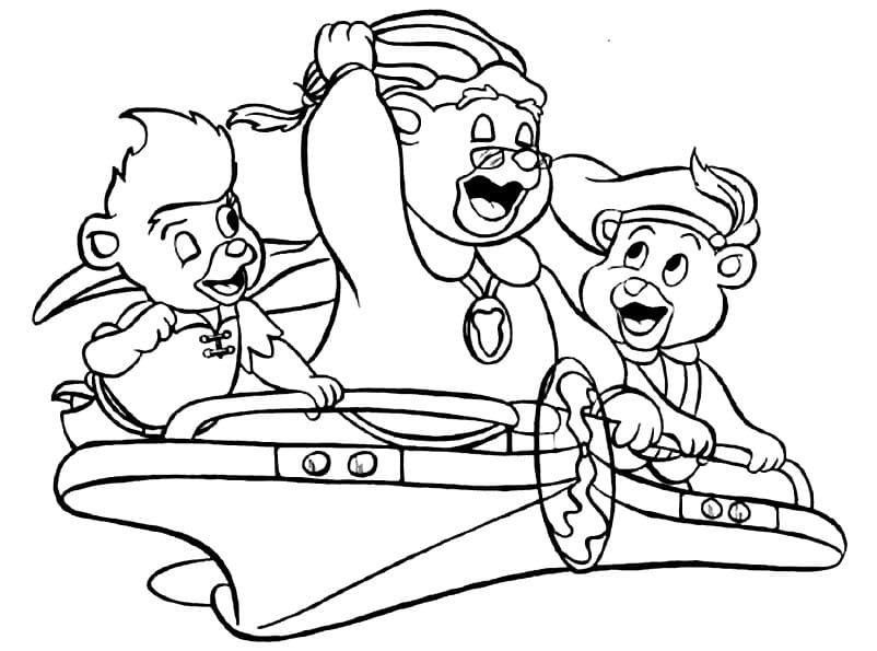 Çocuklar İçin Gummi Bears-Sakızlı Ayıcıklar Boyama Sayfaları 