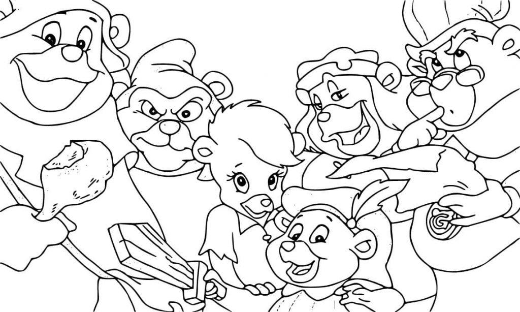 Çocuklar İçin Gummi Bears-Sakızlı Ayıcıklar Boyama Sayfaları 