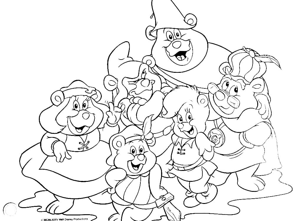 Çocuklar İçin Gummi Bears-Sakızlı Ayıcıklar Boyama Sayfaları 
