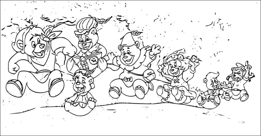 Çocuklar İçin Gummi Bears-Sakızlı Ayıcıklar Boyama Sayfaları 