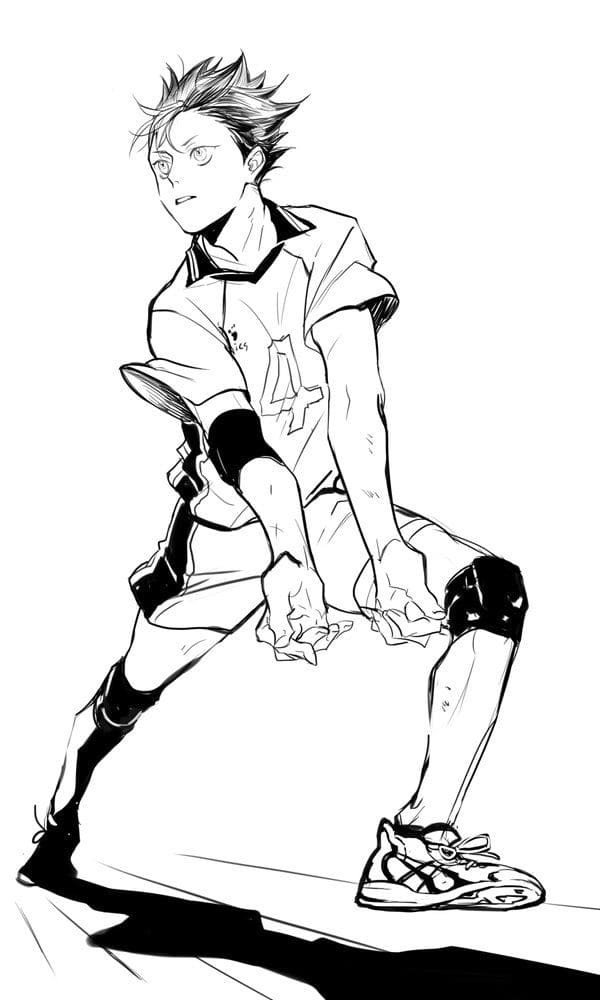 Çocuklar İçin Haikyuu Boyama Sayfaları 