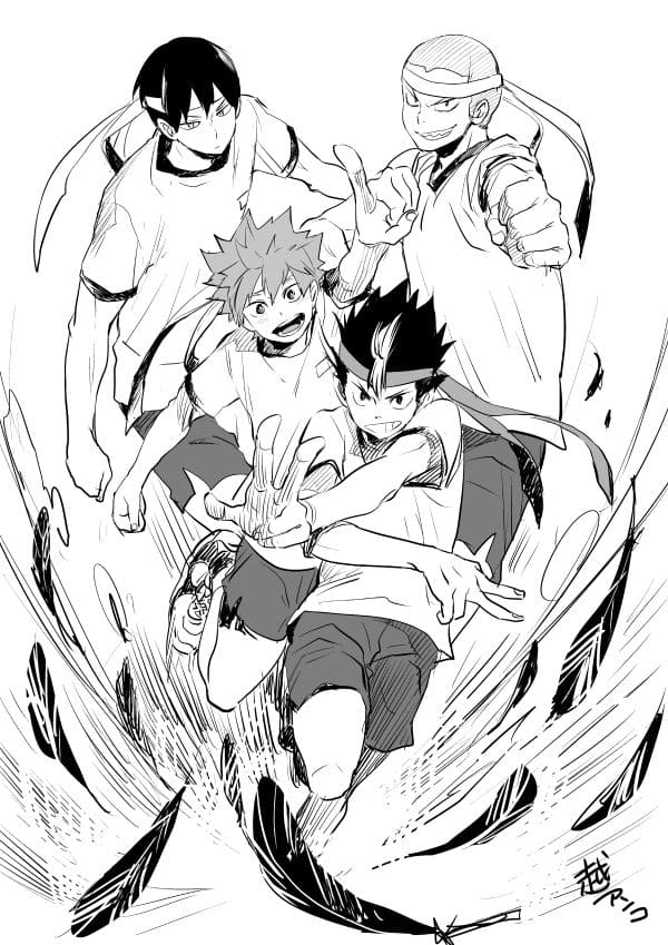 Çocuklar İçin Haikyuu Boyama Sayfaları 