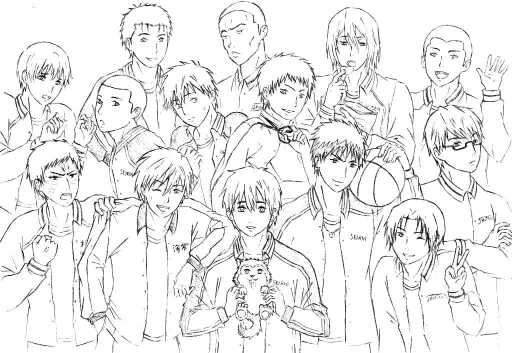 Çocuklar İçin Haikyuu Boyama Sayfaları 