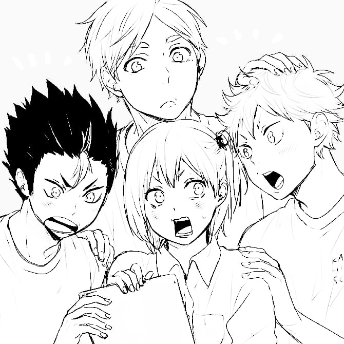Çocuklar İçin Haikyuu Boyama Sayfaları 