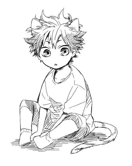 Çocuklar İçin Haikyuu Boyama Sayfaları 