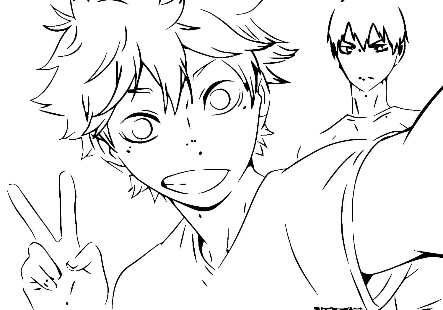 Çocuklar İçin Haikyuu Boyama Sayfaları 