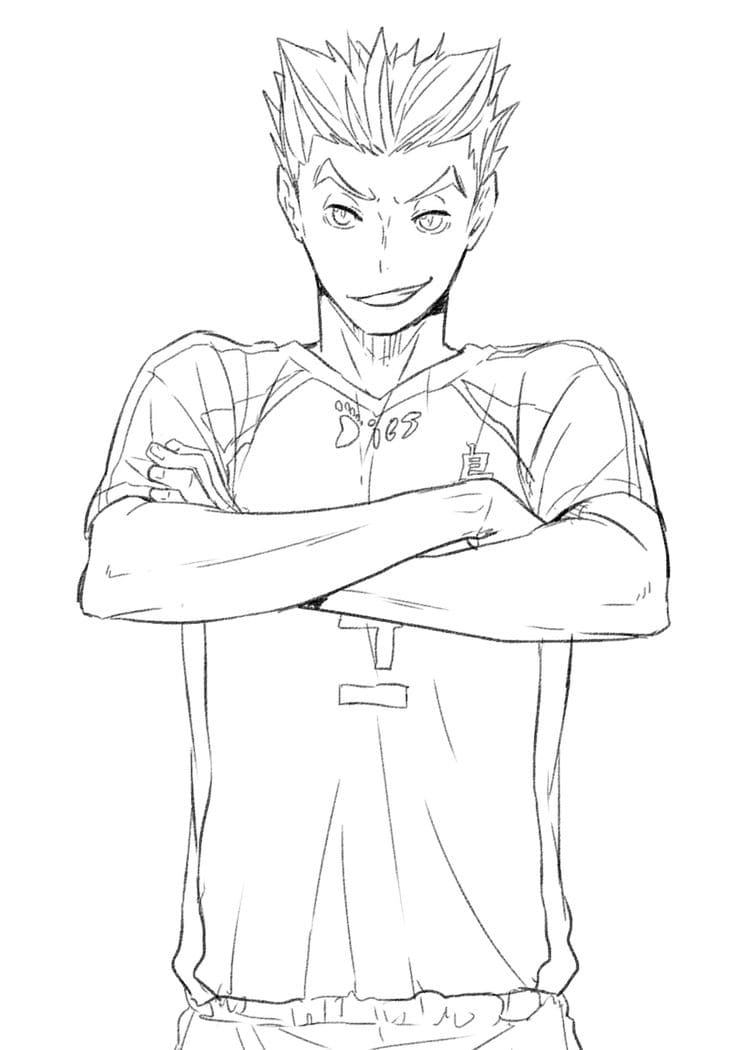 Çocuklar İçin Haikyuu Boyama Sayfaları 