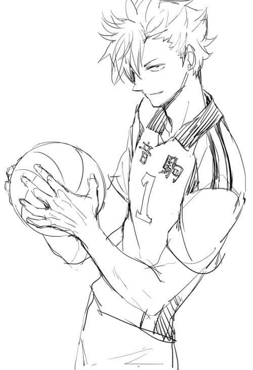 Çocuklar İçin Haikyuu Boyama Sayfaları 
