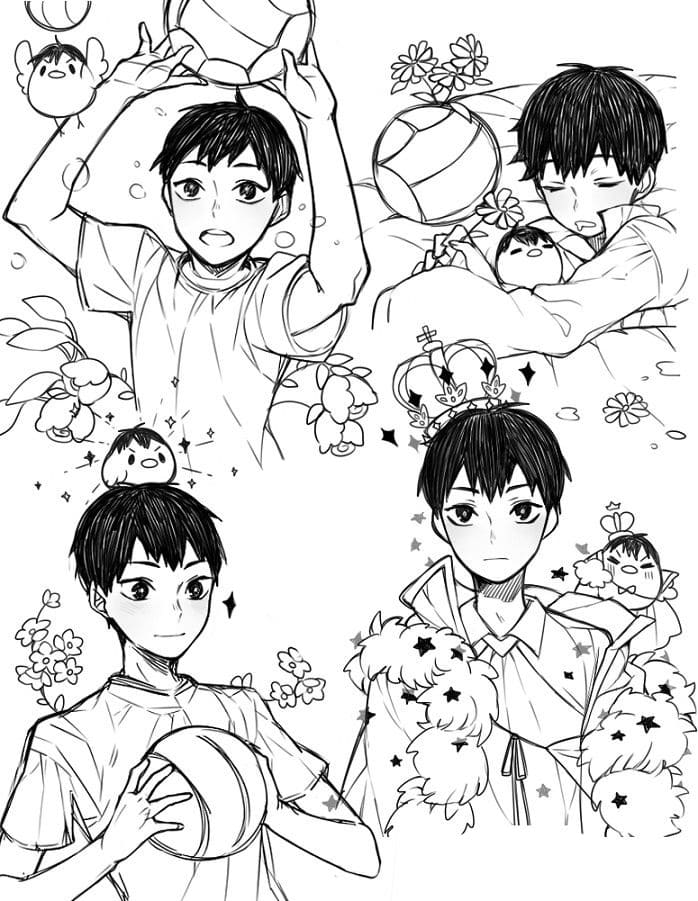 Çocuklar İçin Haikyuu Boyama Sayfaları 