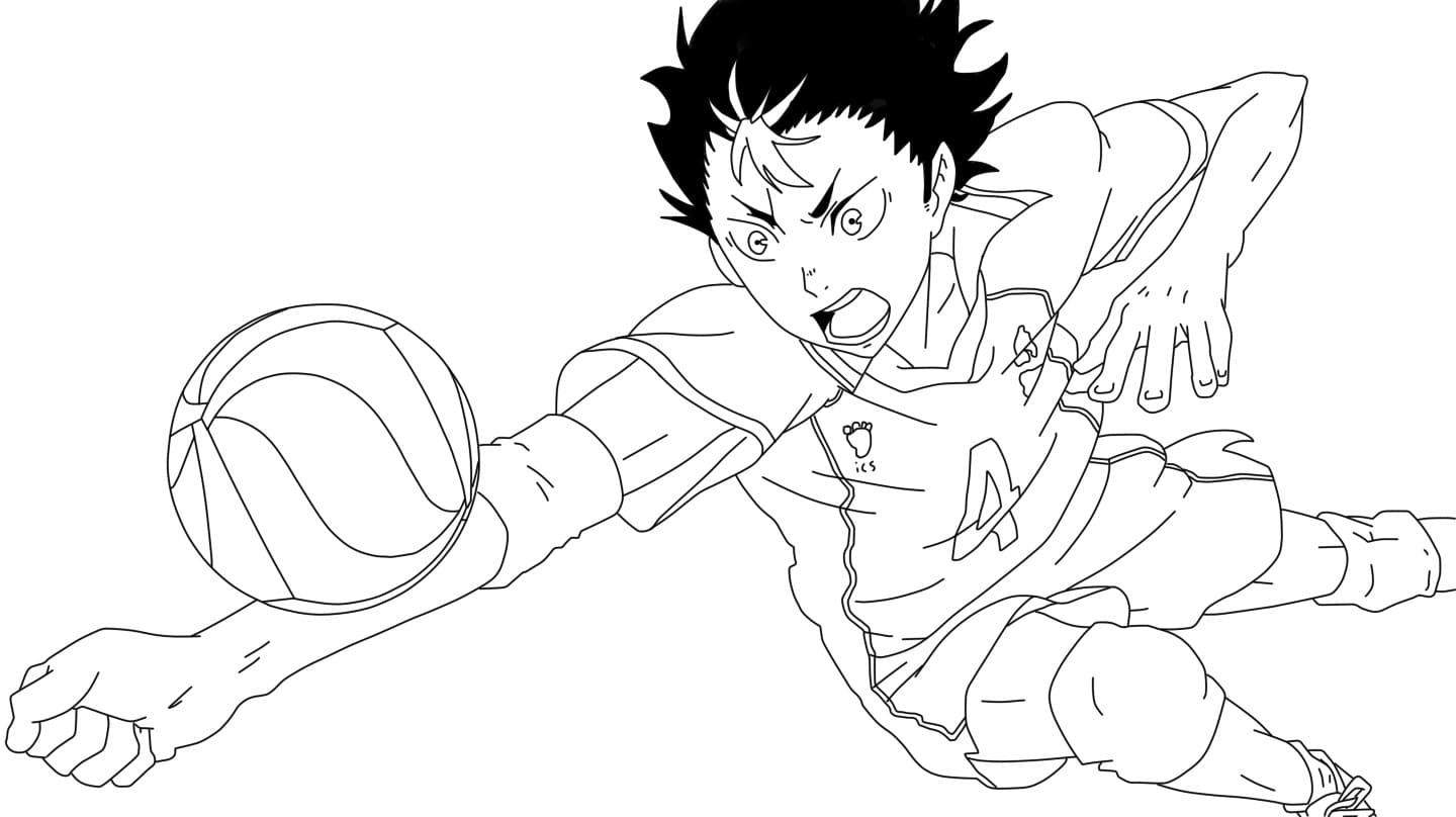 Çocuklar İçin Haikyuu Boyama Sayfaları 