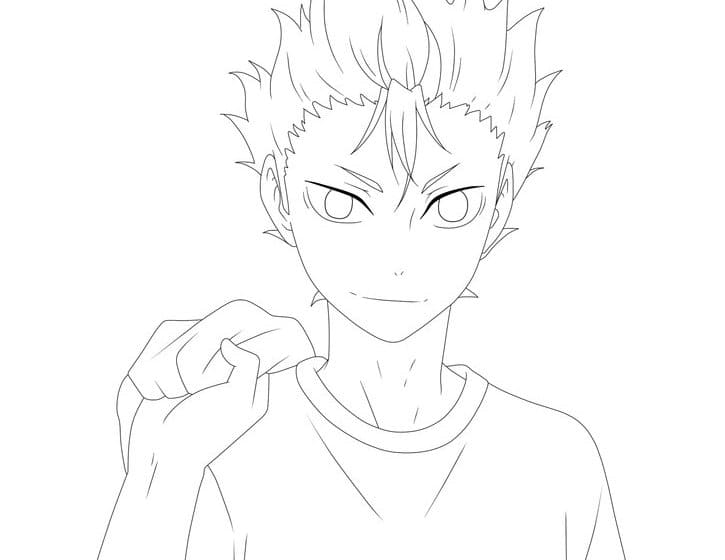 Çocuklar İçin Haikyuu Boyama Sayfaları 