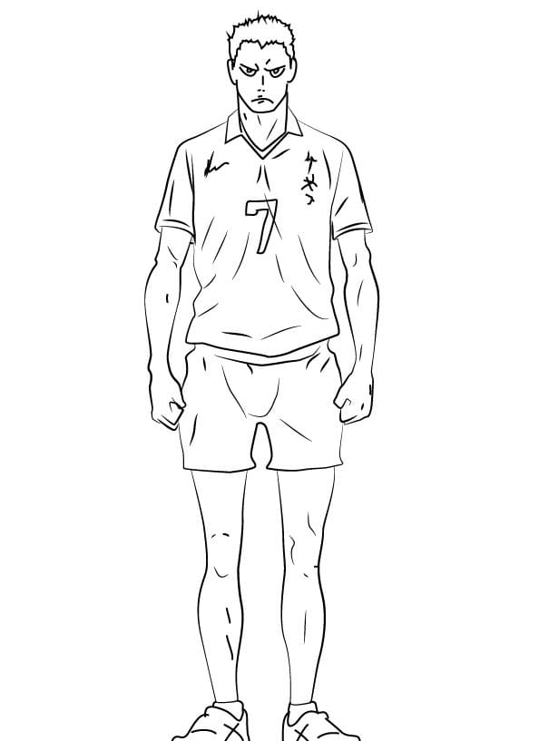 Çocuklar İçin Haikyuu Boyama Sayfaları 