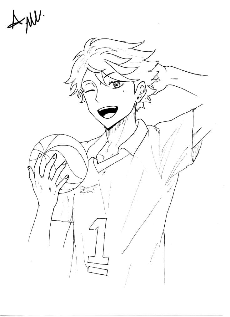 Çocuklar İçin Haikyuu Boyama Sayfaları 