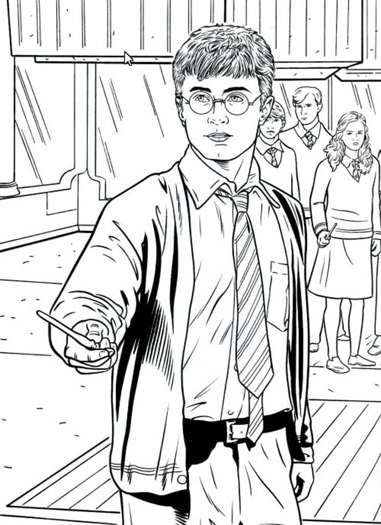 Çocuklar İçin Harry Potter Boyama Sayfaları 