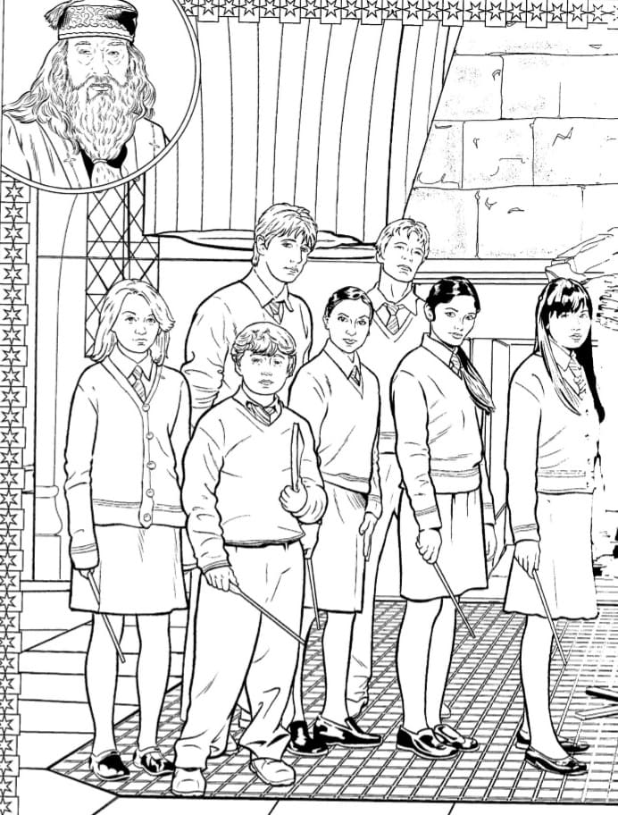 Çocuklar İçin Harry Potter Boyama Sayfaları 