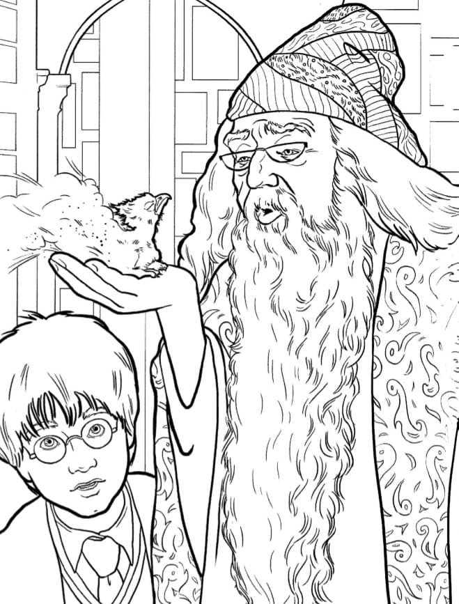 Çocuklar İçin Harry Potter Boyama Sayfaları 