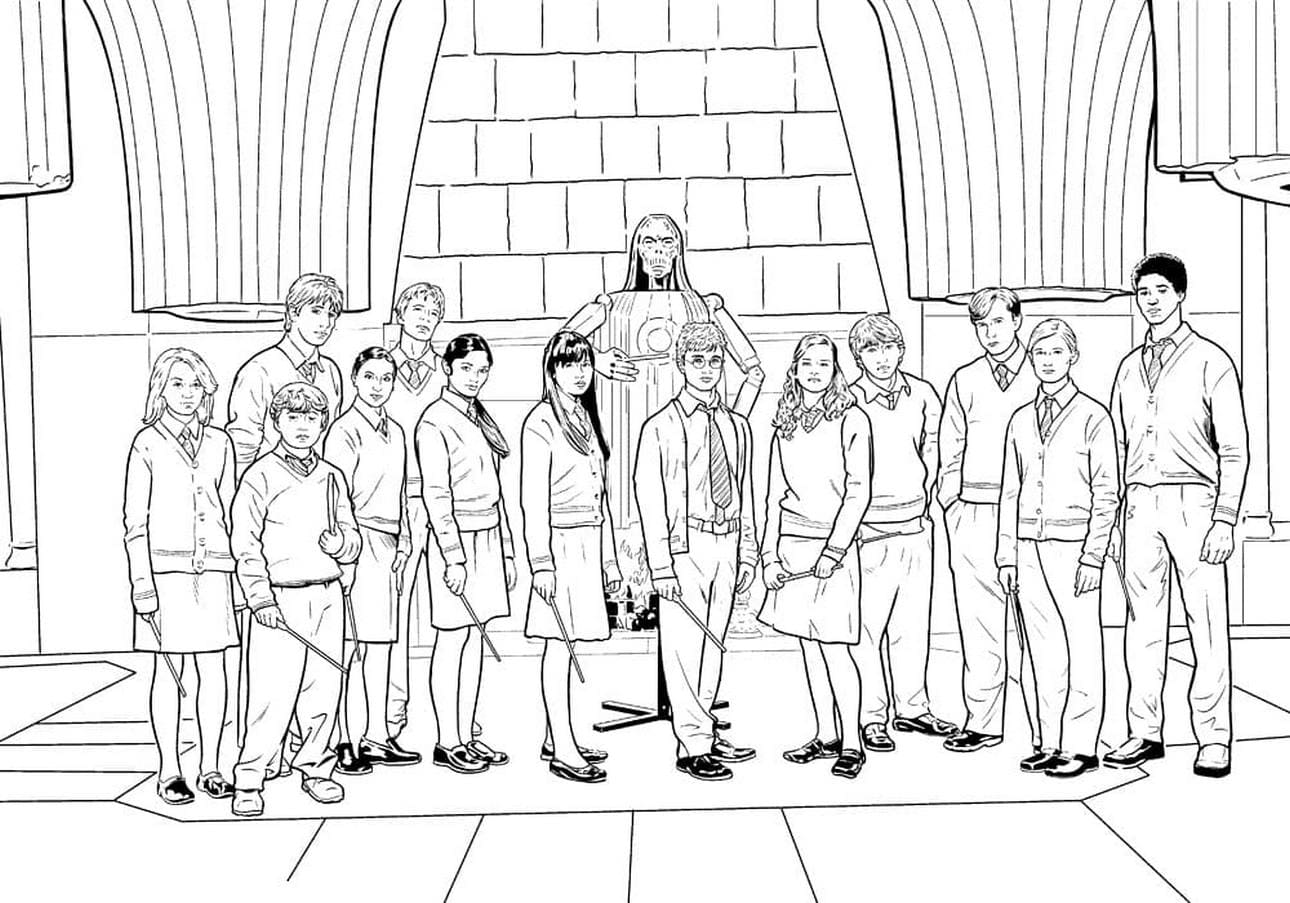 Çocuklar İçin Harry Potter Boyama Sayfaları 