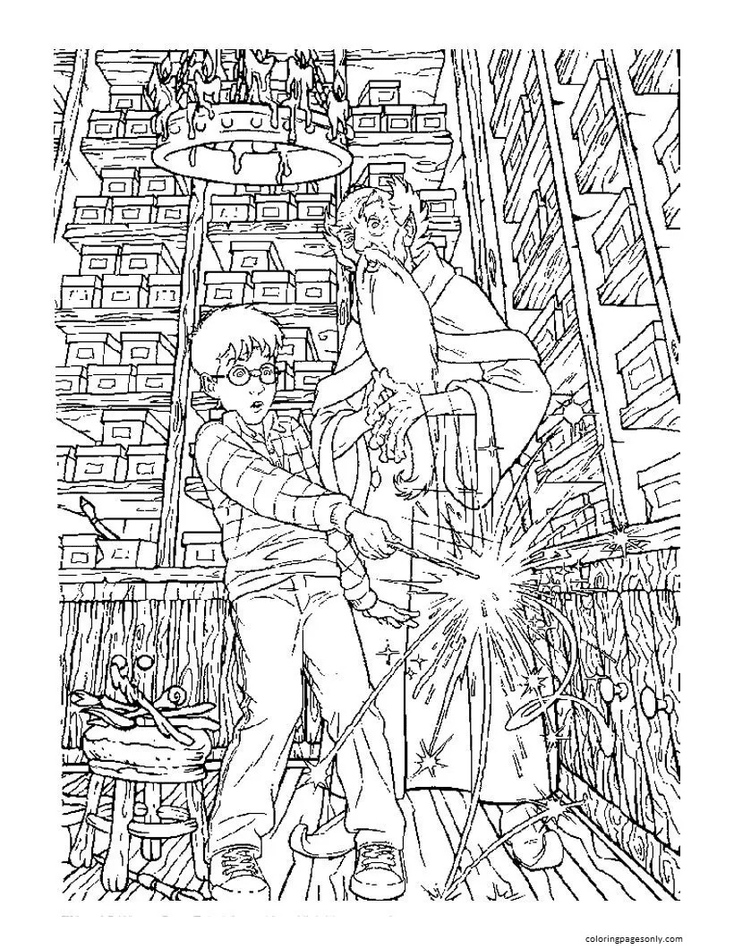 Çocuklar İçin Harry Potter Boyama Sayfaları 