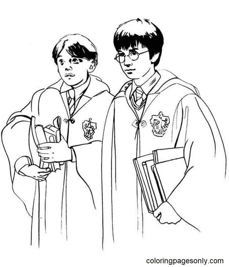 Çocuklar İçin Harry Potter Boyama Sayfaları 