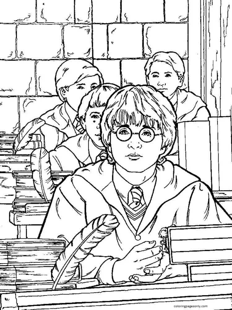 Çocuklar İçin Harry Potter Boyama Sayfaları 