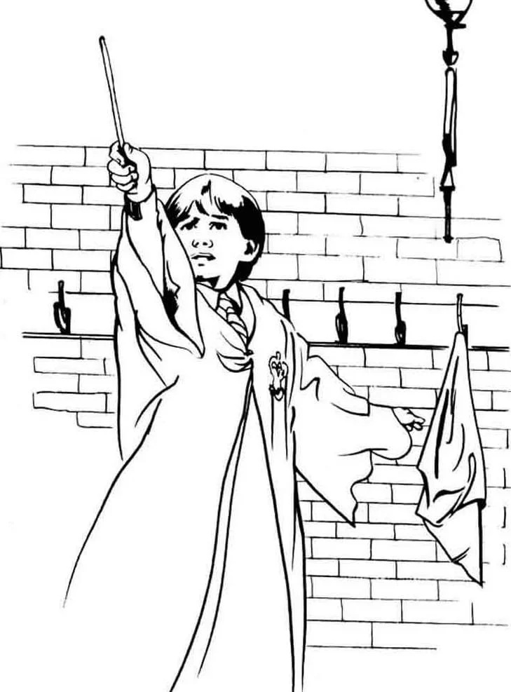 Çocuklar İçin Harry Potter Boyama Sayfaları 