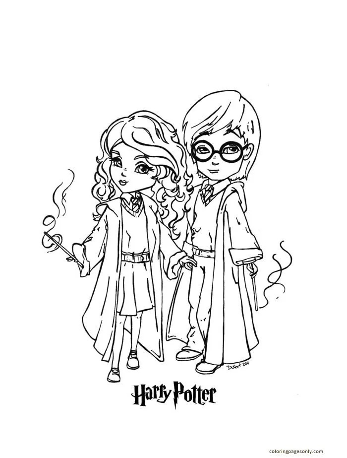 Çocuklar İçin Harry Potter Boyama Sayfaları 