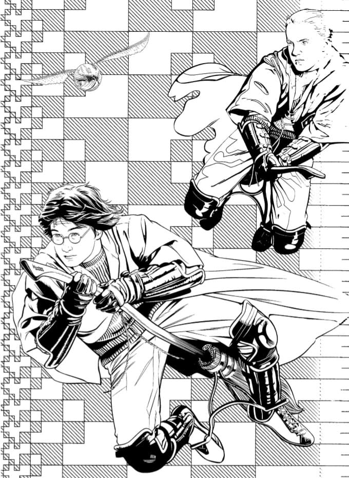 Çocuklar İçin Harry Potter Boyama Sayfaları 