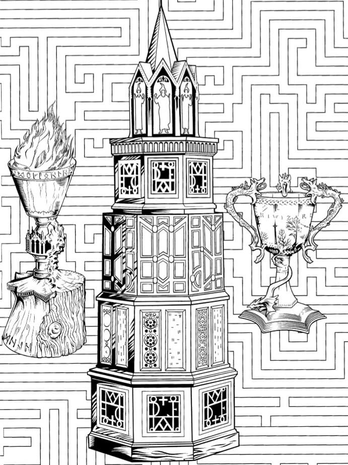 Çocuklar İçin Harry Potter Boyama Sayfaları 