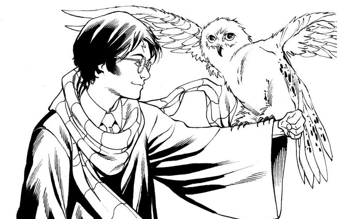 Çocuklar İçin Harry Potter Boyama Sayfaları 