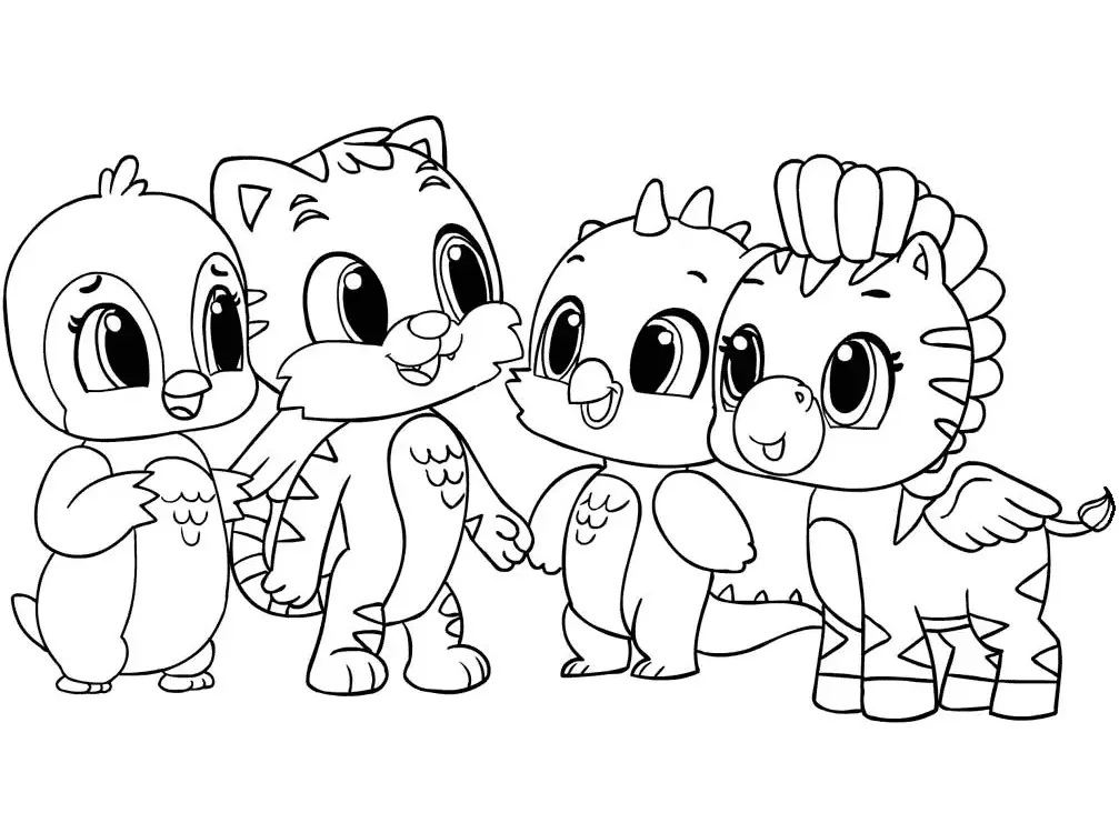 Çocuklar İçin Hatchimals Boyama Sayfaları 