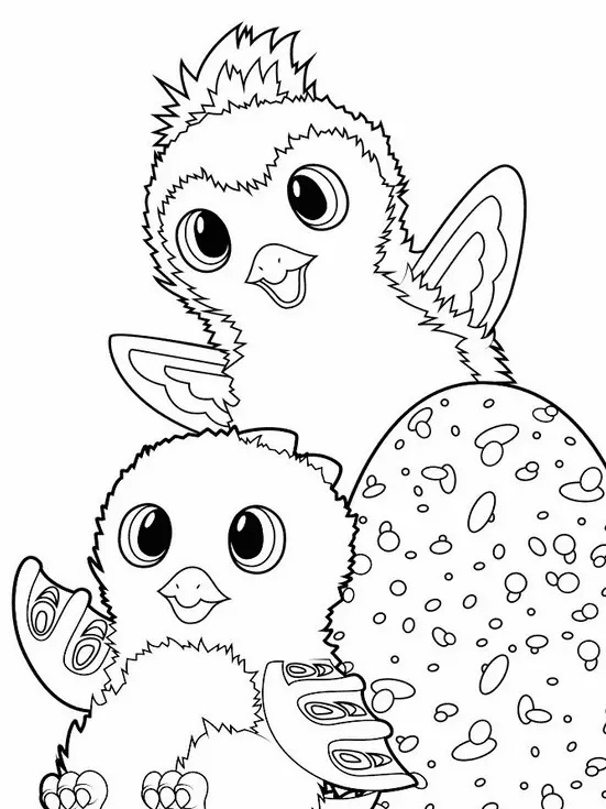 Çocuklar İçin Hatchimals Boyama Sayfaları 