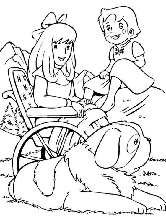 Çocuklar İçin Heidi Boyama Sayfaları 
