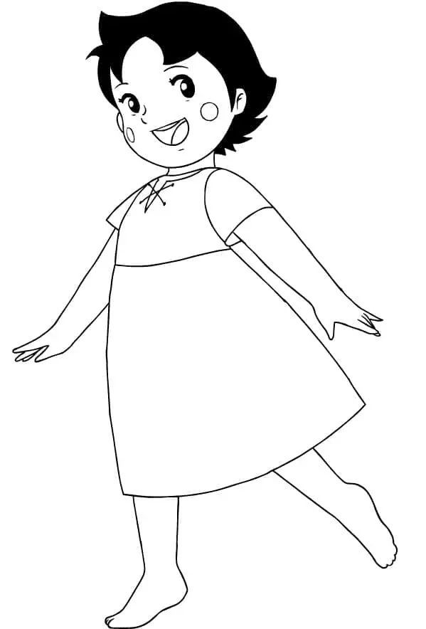 Çocuklar İçin Heidi Boyama Sayfaları 