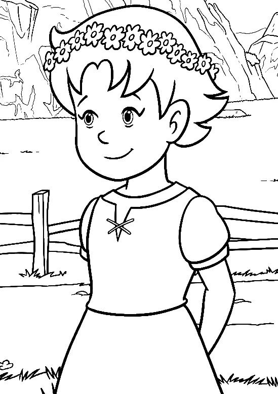 Çocuklar İçin Heidi Boyama Sayfaları 