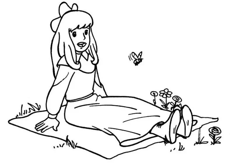 Çocuklar İçin Heidi Boyama Sayfaları 