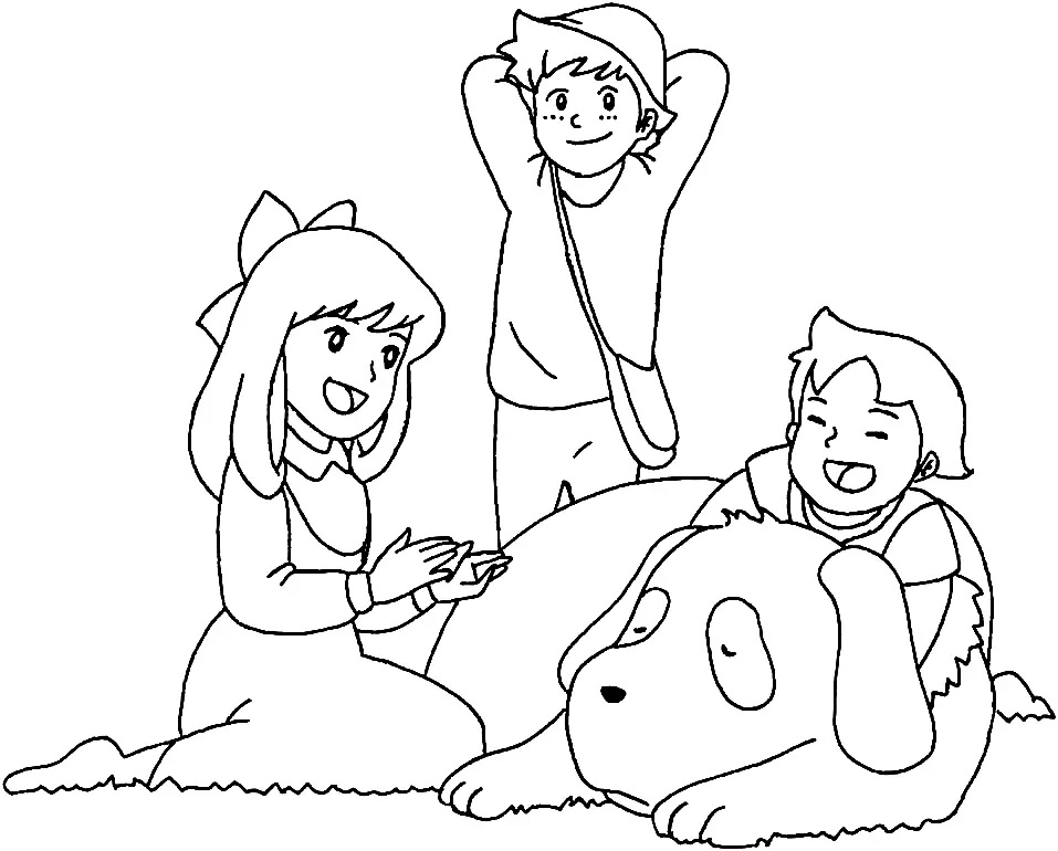 Çocuklar İçin Heidi Boyama Sayfaları 