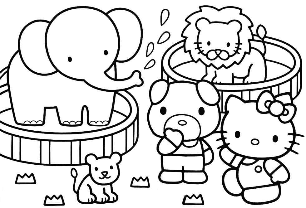 Çocuklar İçin Hello Kitty Boyama Sayfaları 