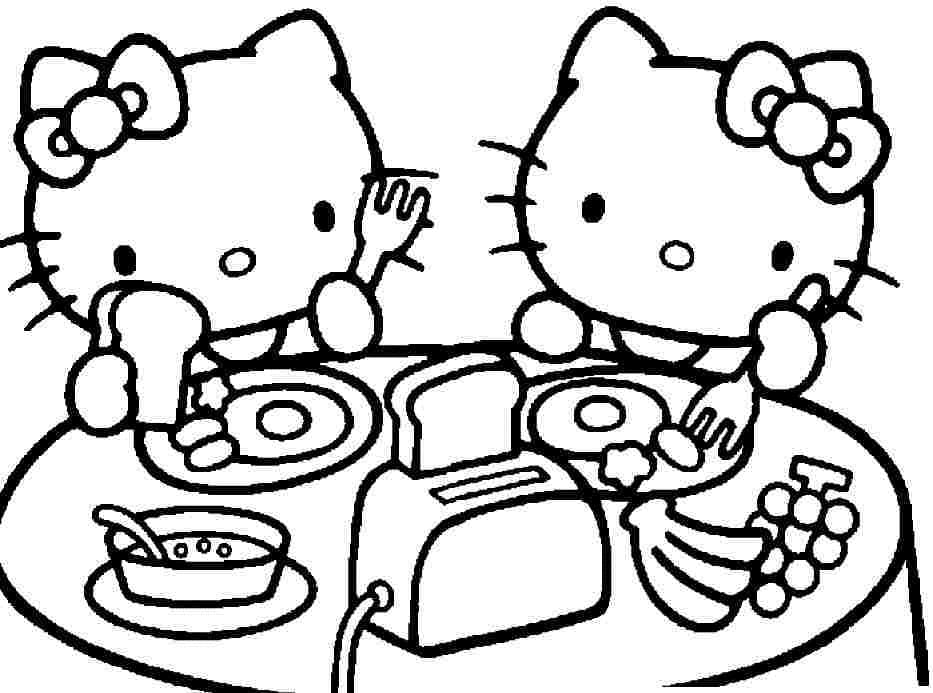 Çocuklar İçin Hello Kitty Boyama Sayfaları 