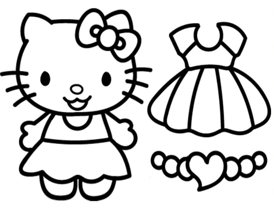 Çocuklar İçin Hello Kitty Boyama Sayfaları 