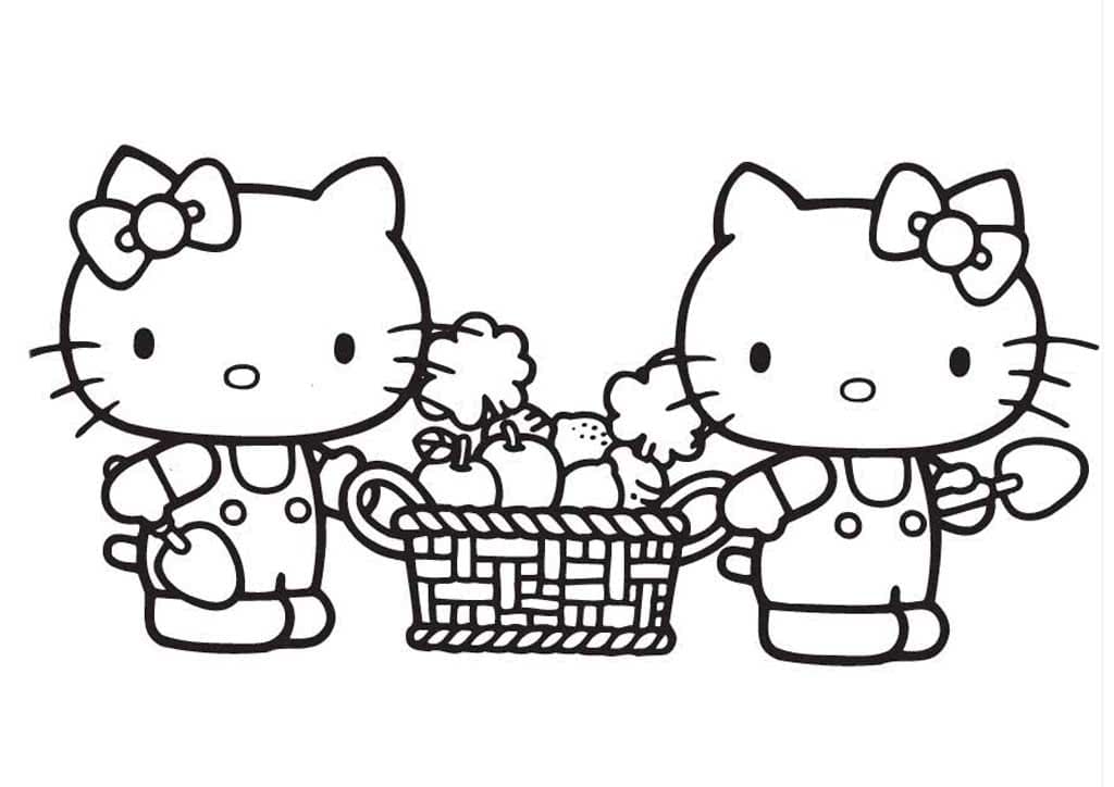 Çocuklar İçin Hello Kitty Boyama Sayfaları 